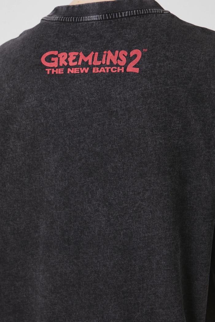 T-shirt bawełniany damski Gremlins 2 kolor szary RW24-TSDA73