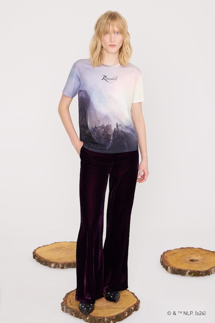 T-shirt bawełniany damski z kolekcji The Lord of the Rings kolor czarny bawełna czarny RW24-TSDA81