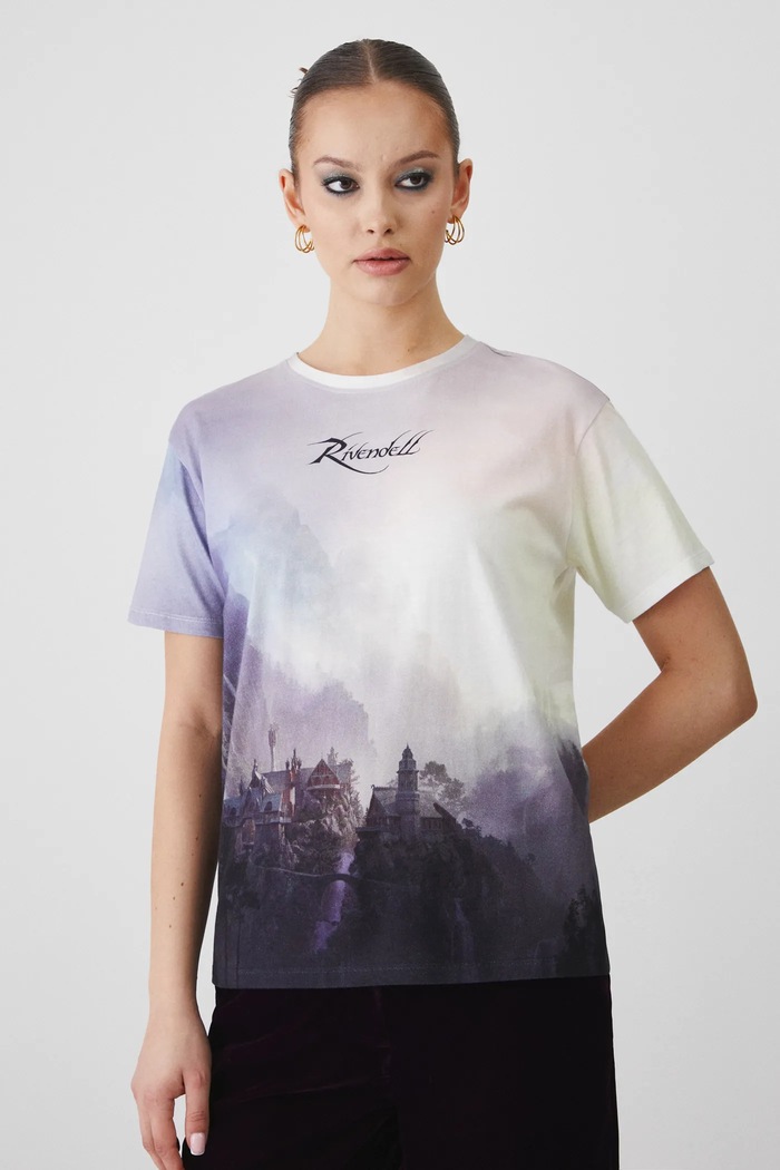 T-shirt bawełniany damski z kolekcji The Lord of the Rings kolor czarny RW24-TSDA81 czarny RW24