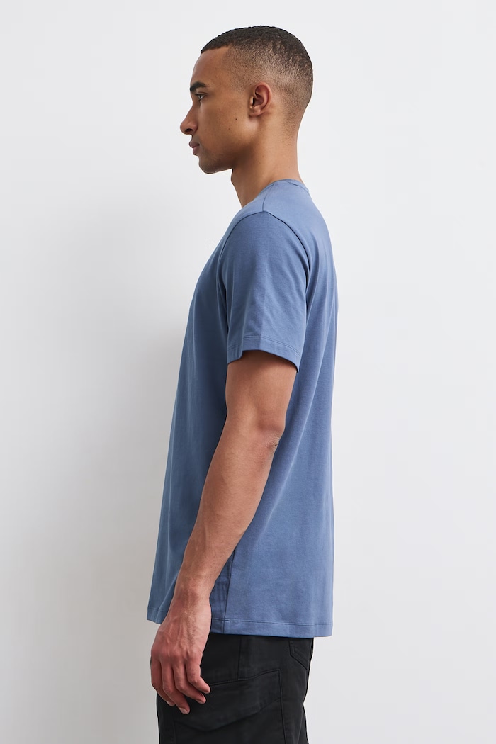 Medicine T-shirt męski bawełniany z elastanem RW24-TSM026 niebieski RW24