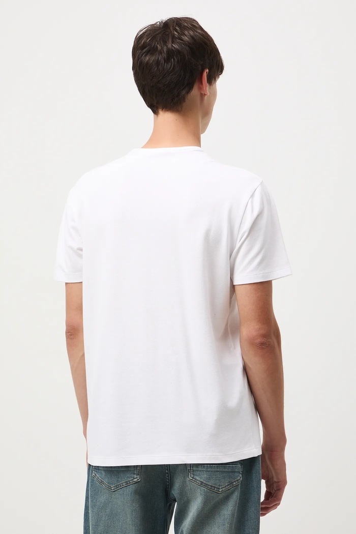 Odzież T-shirt basic męski bawełniany z elastanem RW24-TSM040 biały