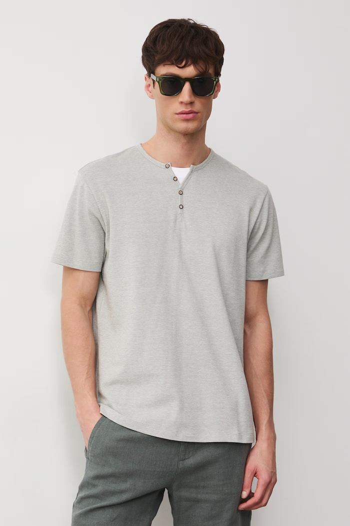 Odzież T-shirt basic męski bawełniany z elastanem RW24-TSM040 zielony
