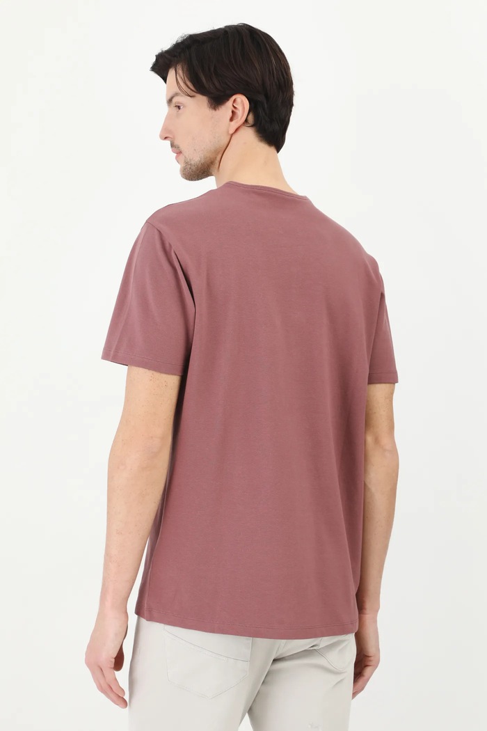 Odzież T-shirt basic męski bawełniany z elastanem RW24-TSM040 różowy