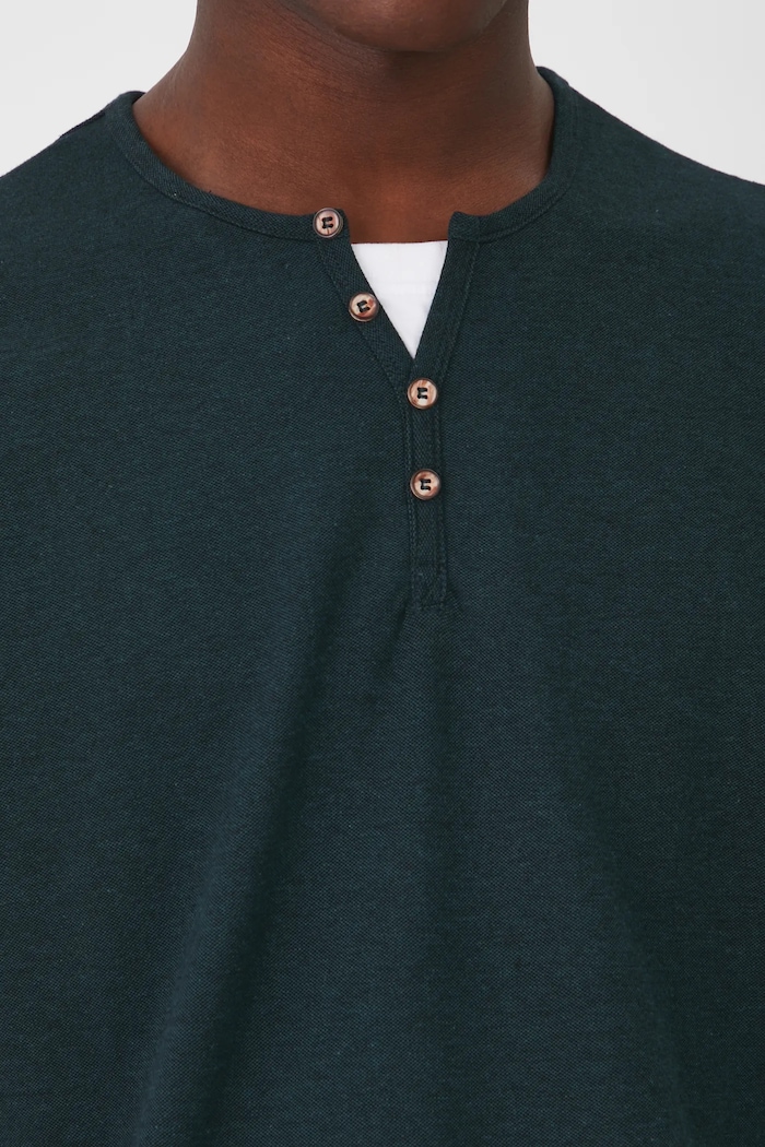 T-shirt basic męski bawełniany z elastanem RW24-TSM040 zielony