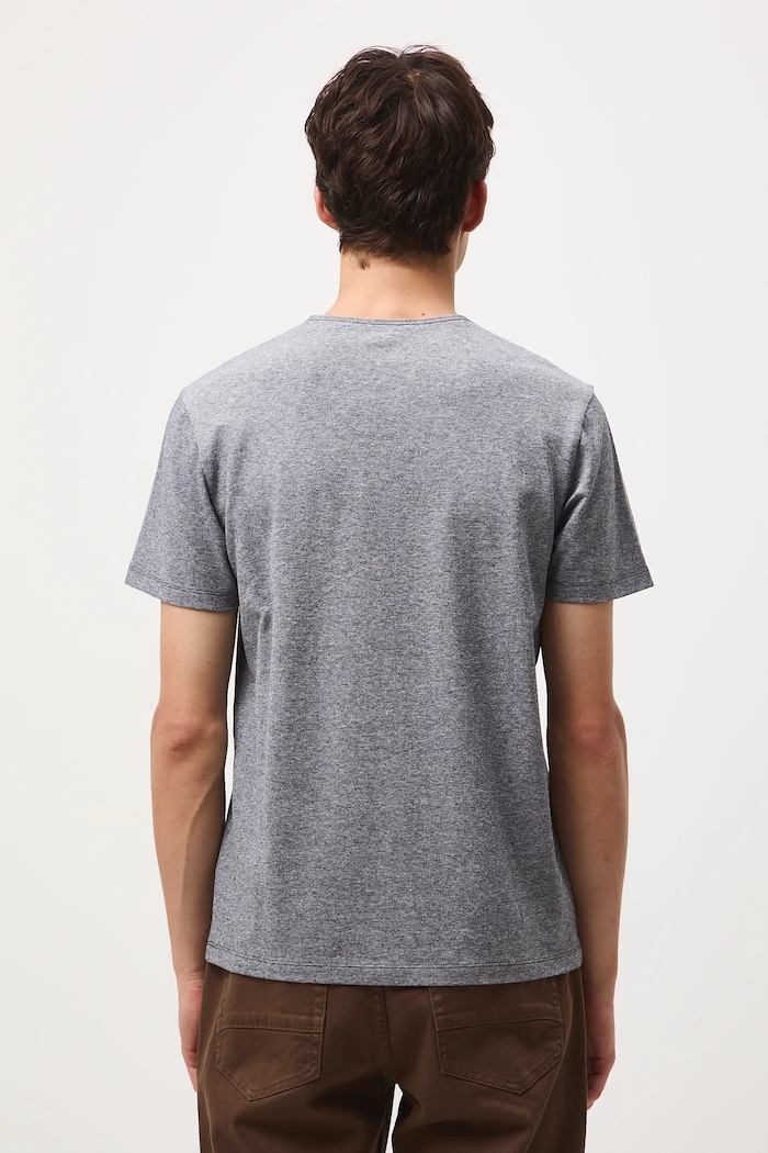 Odzież T-shirt basic męski bawełniany z elastanem RW24-TSM040 czarny