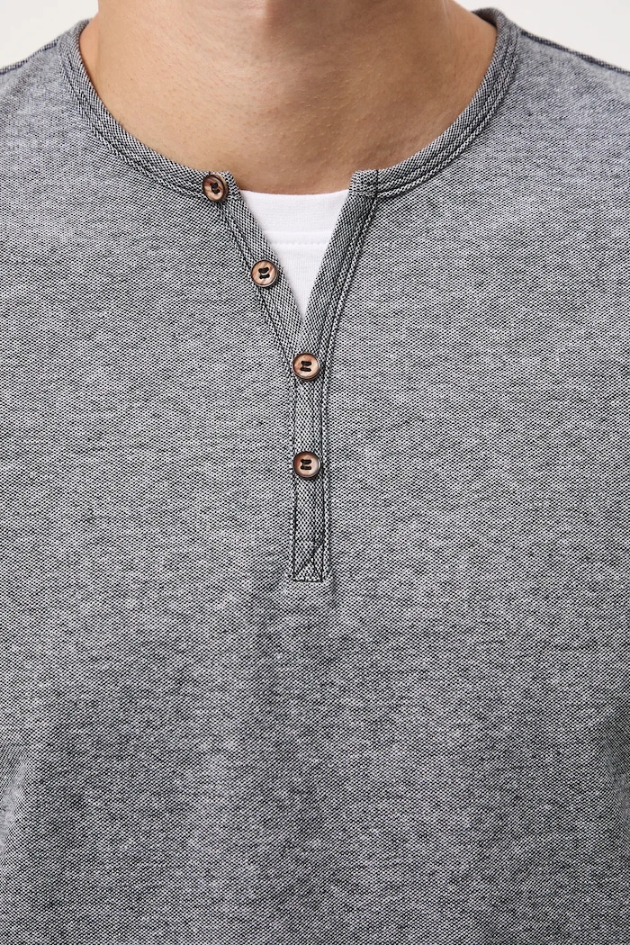 T-shirt basic męski bawełniany z elastanem RW24-TSM040 czarny