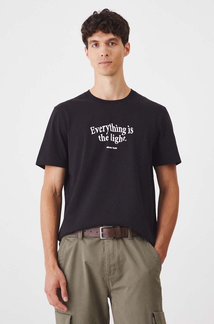 T-shirt bawełniany męski z domieszką elastanu z kolekcji Science kolor czarny RW24-TSM461 czarny RW24