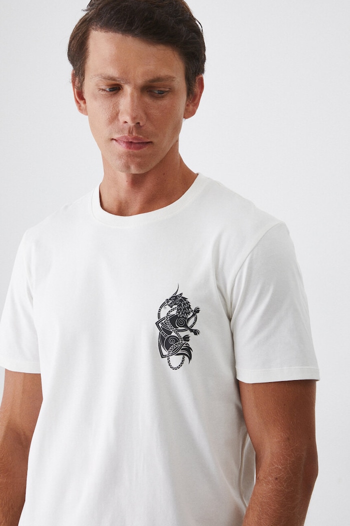 Medicine t-shirt elasztánnal bézs RW24-TSM602