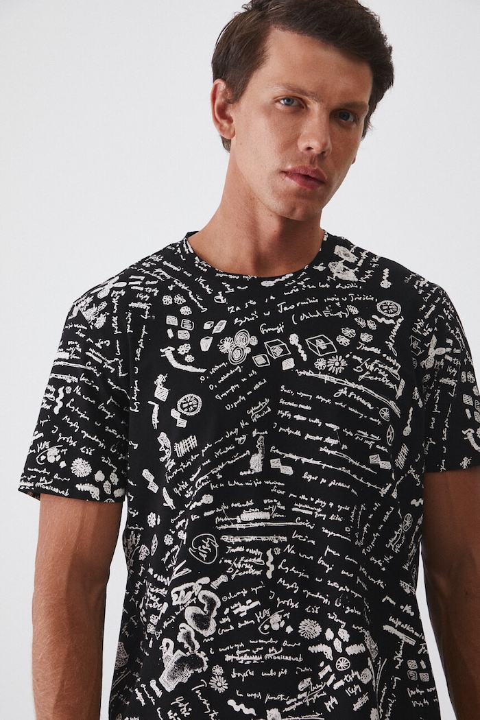 T-shirt męski – Medicine z okazji roku Miłosza, kolor czarny RW24-TSM651 czarny