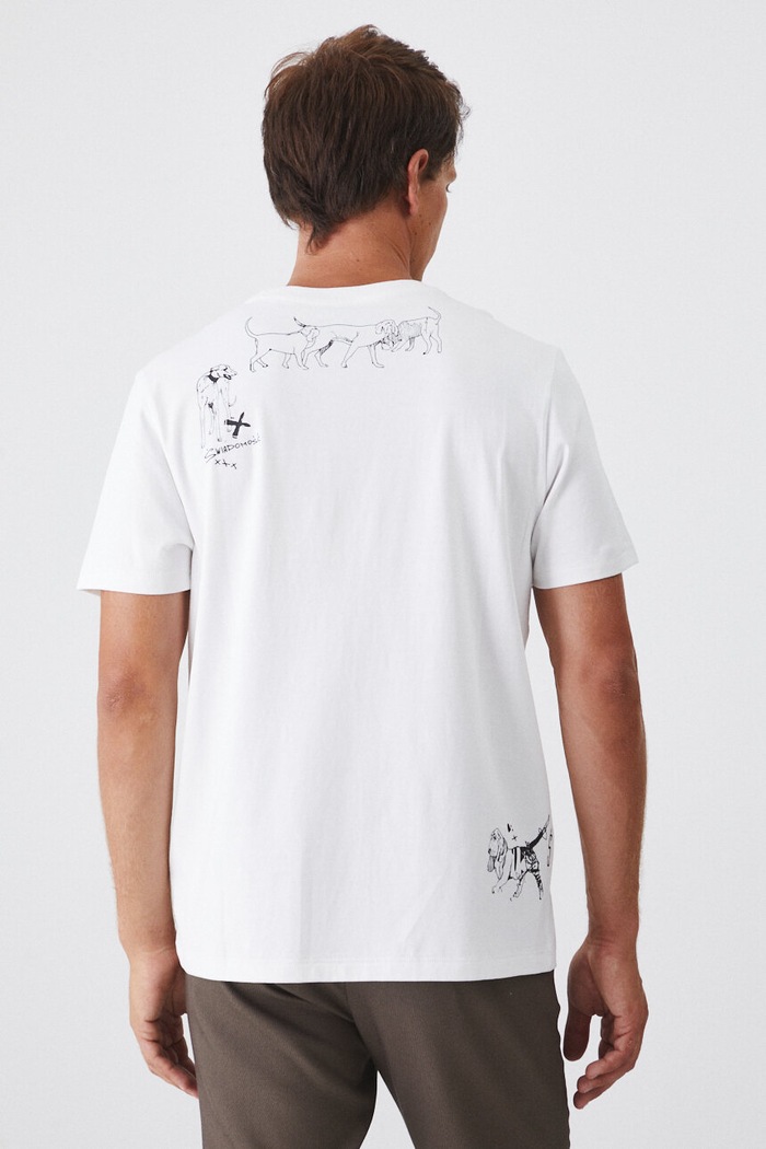 T-shirt bawełniany męski – Medicine z okazji roku Miłosza, kolor biały biały RW24-TSM652