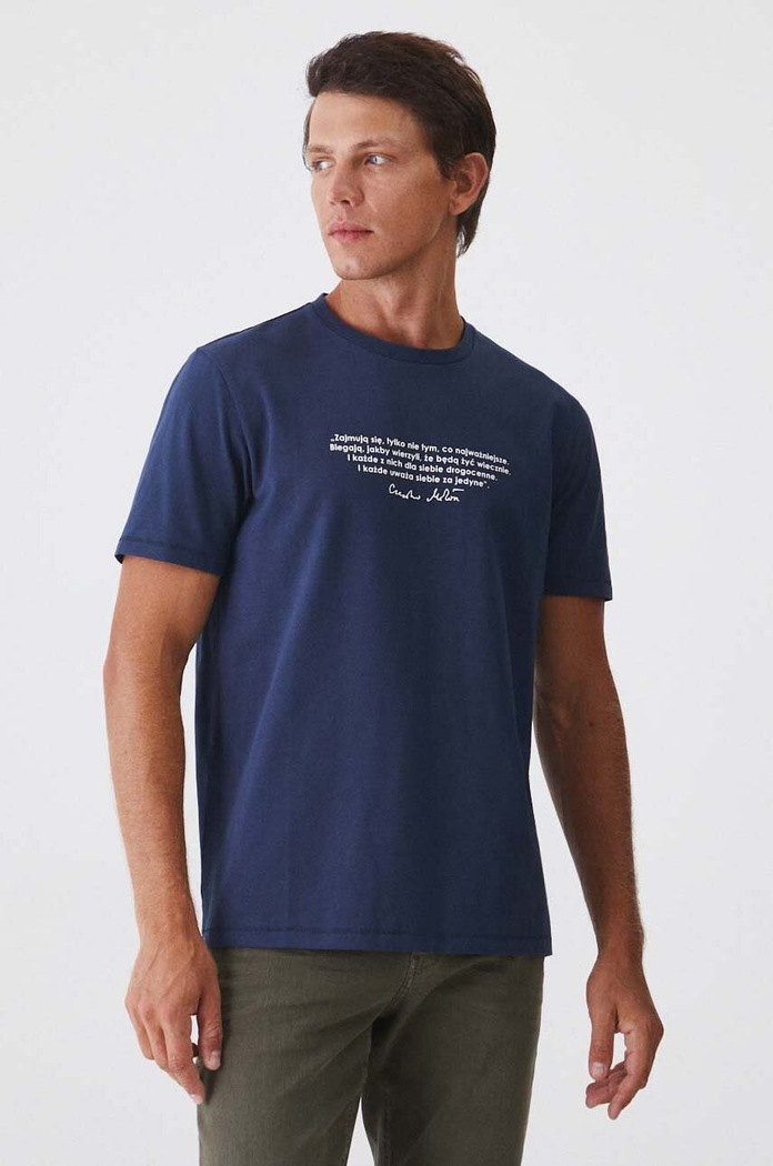 T-shirt męski – Medicine z okazji roku Miłosza, kolor granatowy RW24-TSM654 granatowy