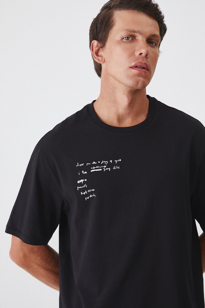 T-shirt męski – Medicine z okazji roku Miłosza, kolor czarny RW24-TSM656 czarny