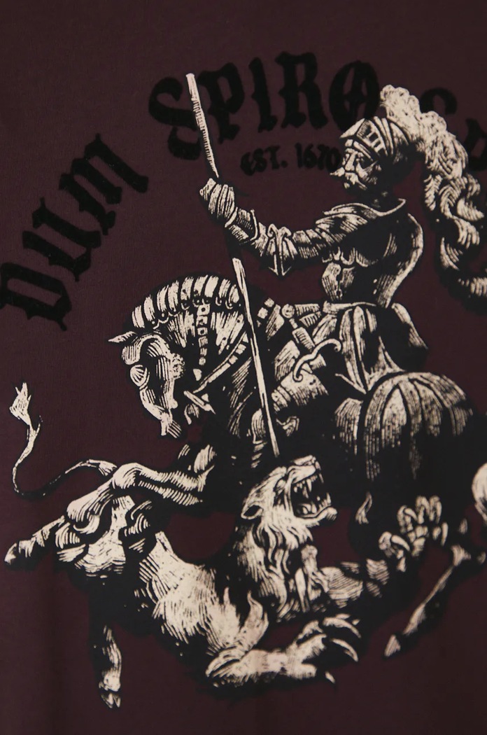 T-shirt bawełniany męski z nadrukiem kolor fioletowy RW24-TSM802 fioletowy