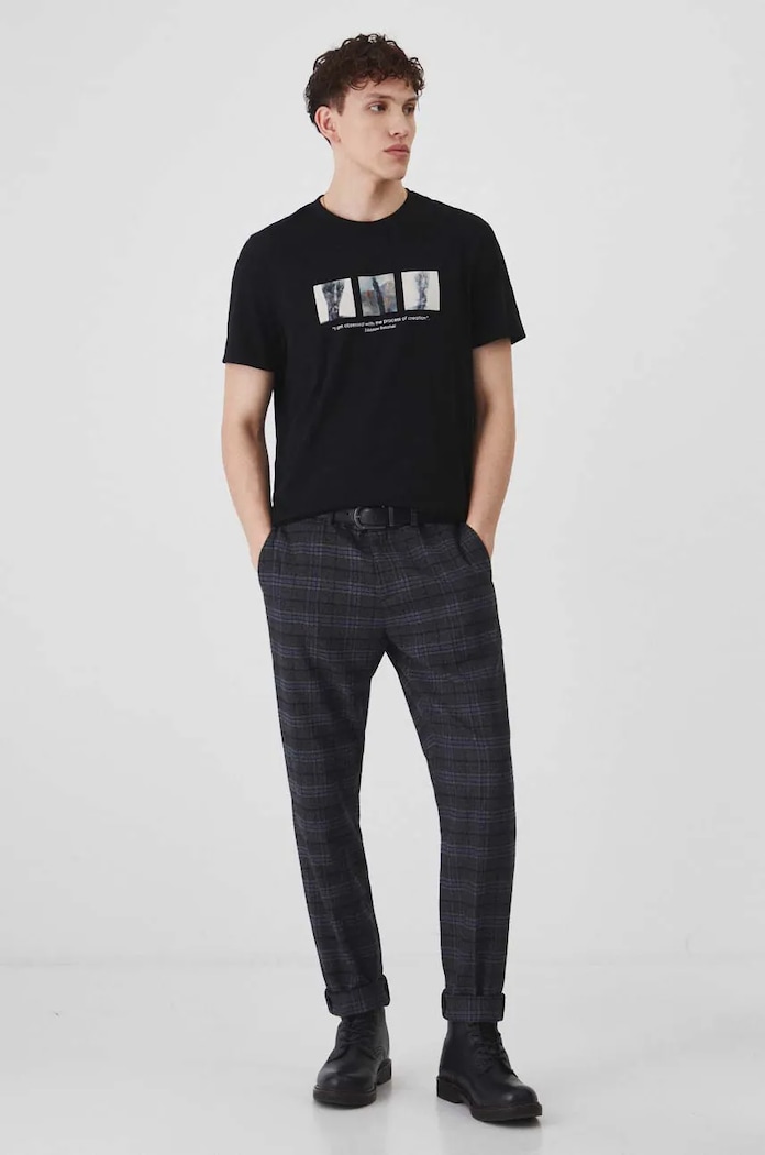T-shirt bawełniany męski z kolekcji Zdzisław Beksiński x Medicine kolor czarny RW24-TSM861 czarny RW24