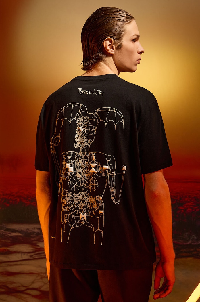 T-shirt bawełniany męski z kolekcji Zdzisław Beksiński x Medicine kolor czarny RW24-TSM862 czarny RW24