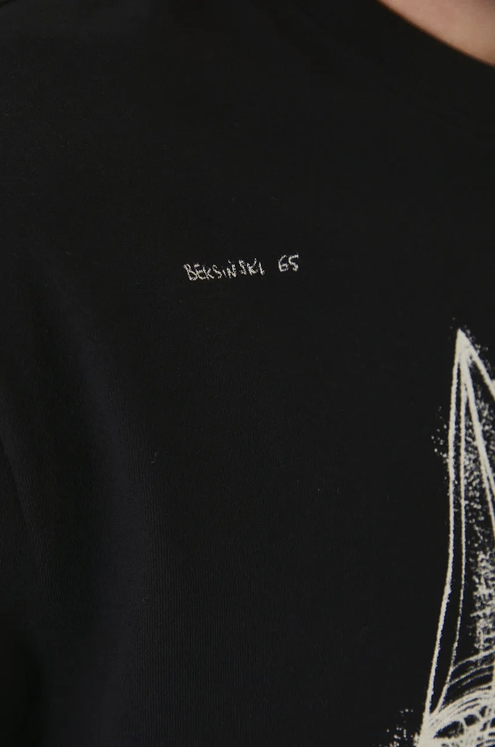 T-shirt bawełniany męski z kolekcji Zdzisław Beksiński x Medicine kolor czarny RW24-TSM862