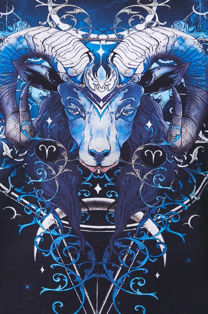 T-shirt męski z kolekcji Zodiak - Baran kolor czarny RW24-TSM955