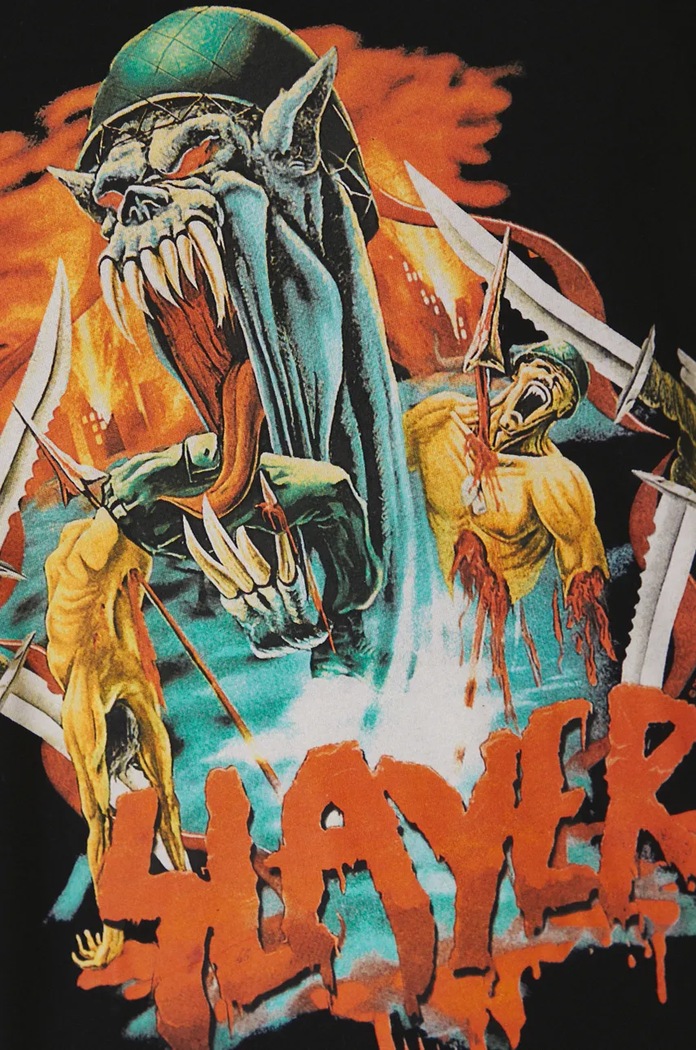 T-shirt bawełniany męski Slayer kolor czarny RW24-TSMA71 czarny