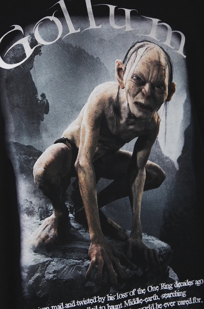 T-shirt bawełniany męski z kolekcji The Lord of the Rings kolor czarny RW24-TSMA83