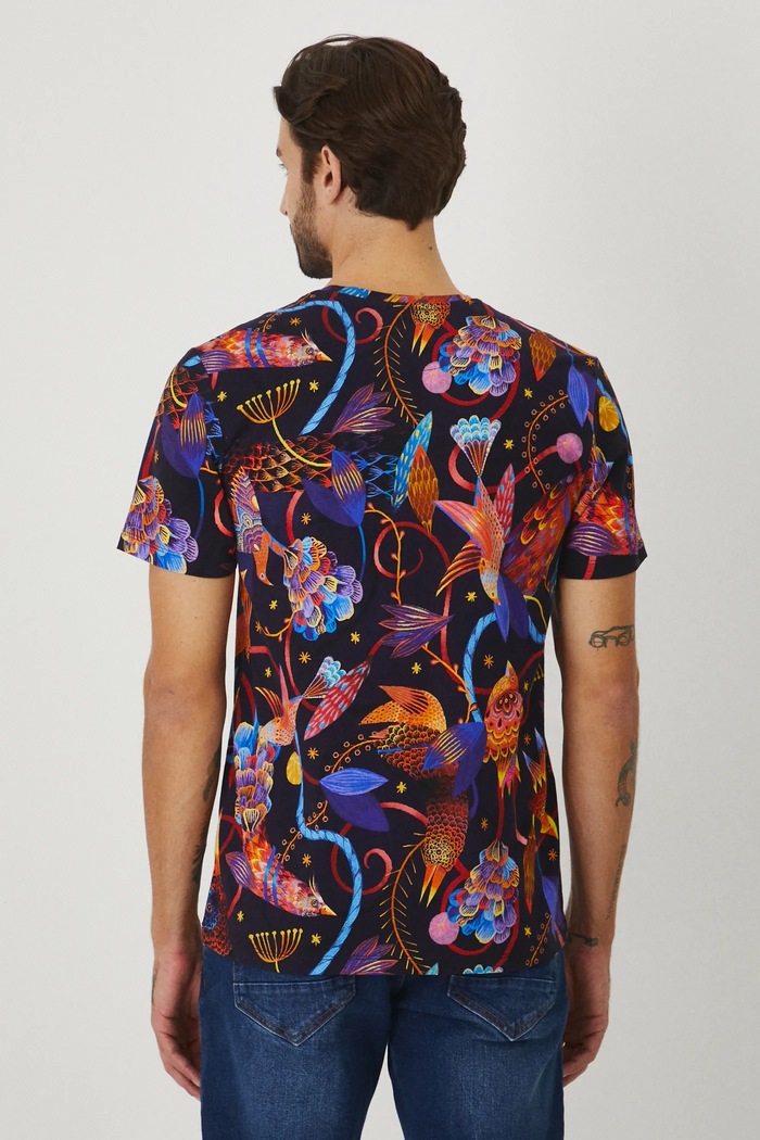 T-shirt bawełniany męski z kolekcji Karolina Matyjaszkowicz x Medicine kolor multicolor multicolor RW24-TSMB13