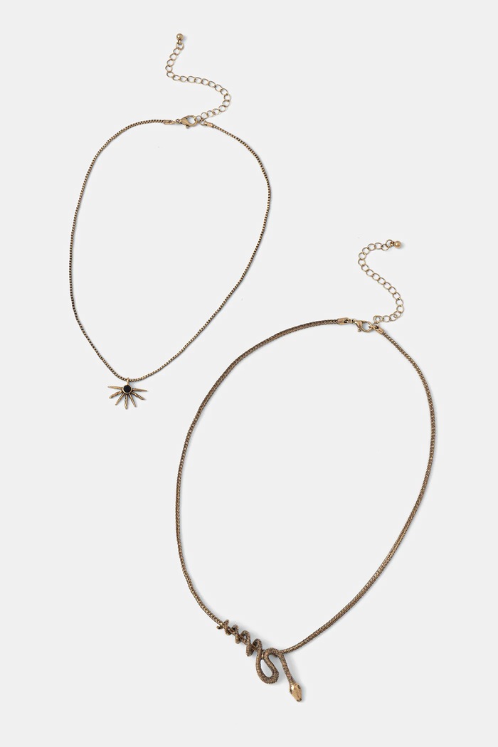 Náhrdelníky s ozdobnými prvkami (2-pack) ostatné zlatá RW25-ASD900