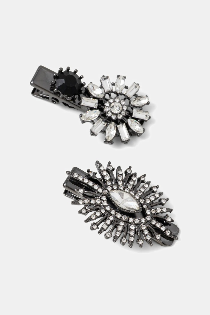 Sponky s kryštálmi (2-pack) strieborná RW25-AWDB06