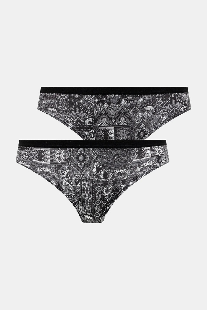Figi bawełniane damskie briefs z elastanem wzorzyste (2-pack) RW25-BID501 multicolor RW25