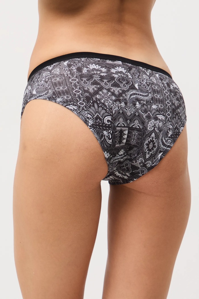 Figi bawełniane damskie briefs z elastanem wzorzyste (2-pack) RW25-BID501