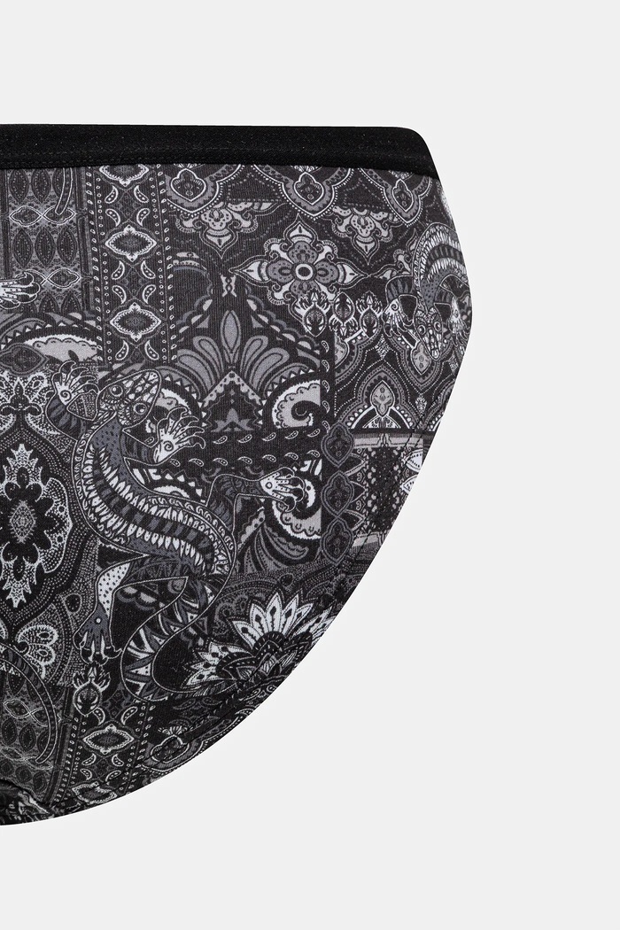 Figi bawełniane damskie briefs z elastanem wzorzyste (2-pack) RW25-BID501 multicolor
