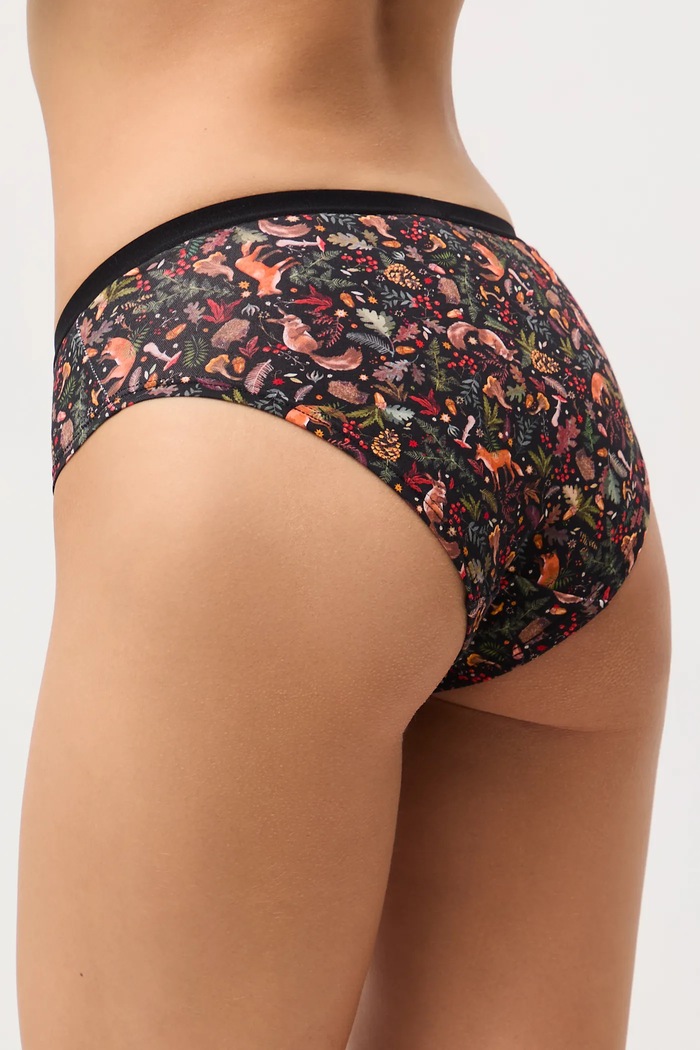 Figi bawełniane damskie briefs z elastanem wzorzyste (3-pack) RW25-BID503