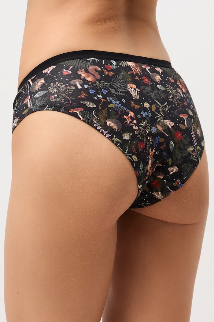 Figi bawełniane damskie briefs z elastanem wzorzyste (3-pack) RW25-BID503