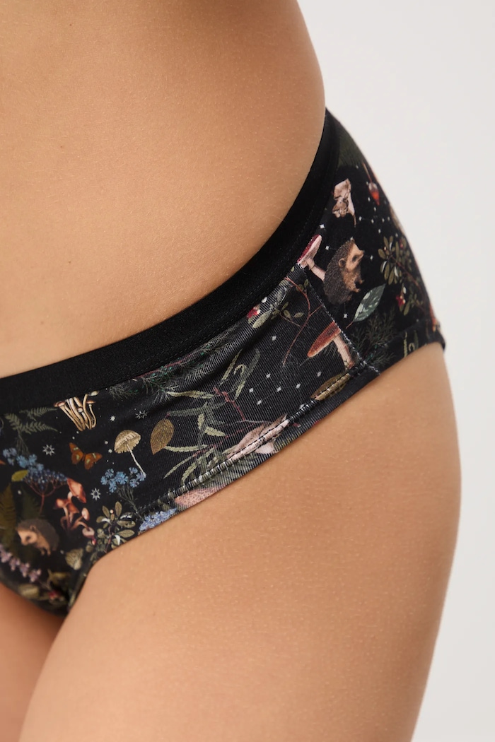 Figi bawełniane damskie briefs z elastanem wzorzyste (3-pack) RW25-BID503