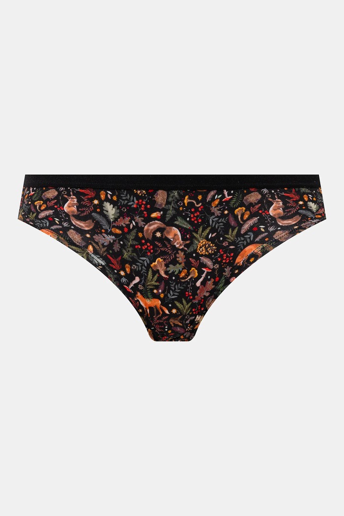 Figi bawełniane damskie briefs z elastanem wzorzyste (3-pack) multicolor RW25-BID503