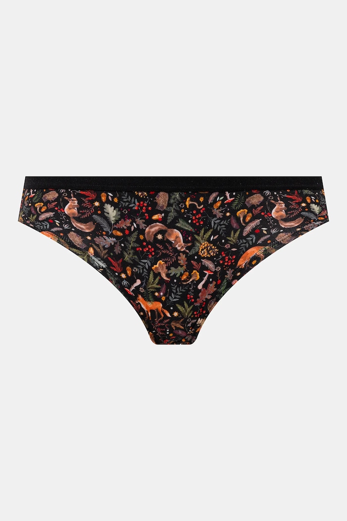 Figi bawełniane damskie briefs z elastanem wzorzyste (3-pack) multicolor RW25-BID503