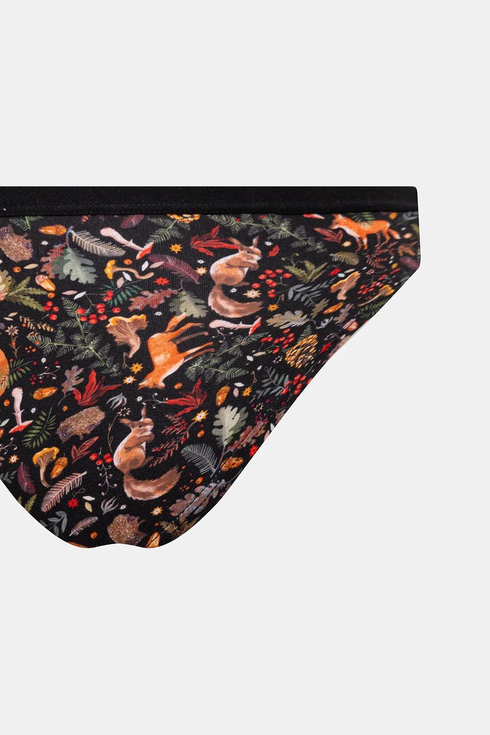 Figi bawełniane damskie briefs z elastanem wzorzyste (3-pack) RW25-BID503
