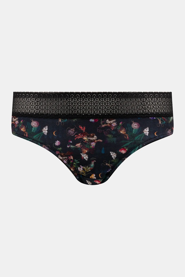 Odzież Figi bawełniane damskie briefs z elastanem wzorzyste (2-pack) RW25-BID901 multicolor