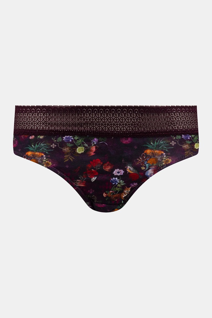 Figi bawełniane damskie briefs z elastanem wzorzyste (2-pack) multicolor RW25-BID901