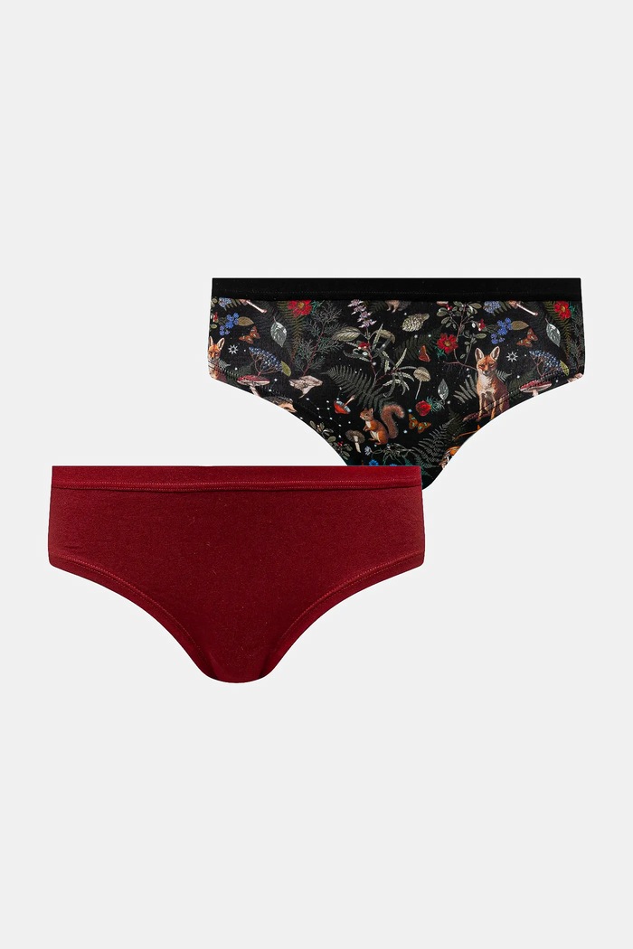 Figi bawełniane damskie briefs z elastanem (2-pack) RW25-BID907 multicolor RW25
