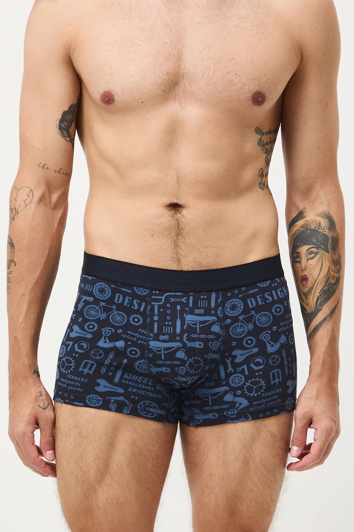 Bavlněné boxerky s elastanem a vzorem (2-pack) RW25-BIM104