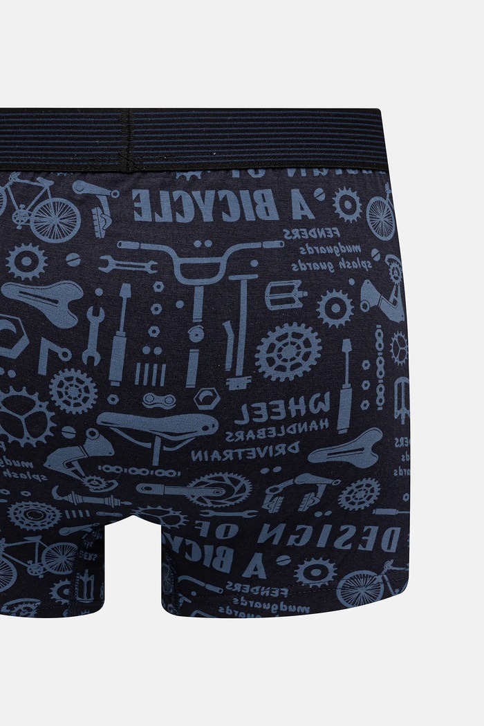 Bavlněné boxerky s elastanem a vzorem (2-pack) vícebarevná RW25-BIM104