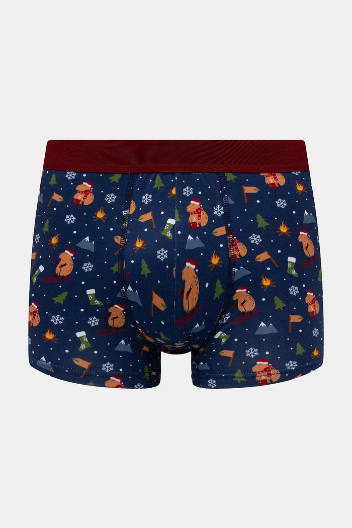Bokserki bawełniane męskie z elastanem świąteczne (2-pack) RW25-BIMA04 multicolor RW25