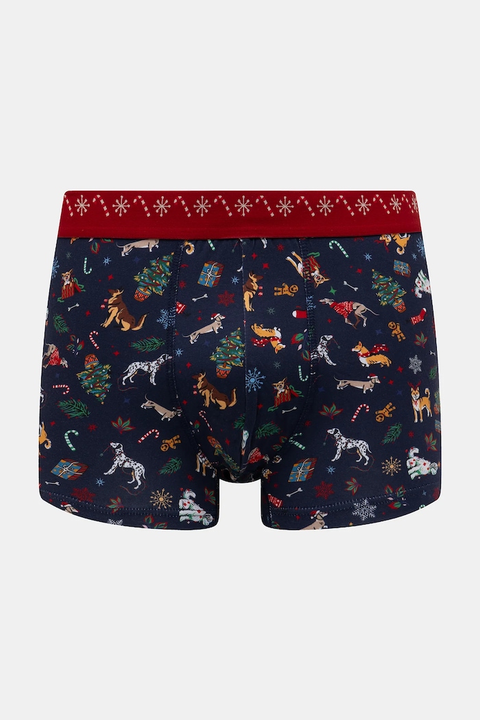 Bokserki bawełniane męskie z elastanem świąteczne (2-pack) RW25-BIMA12 multicolor RW25