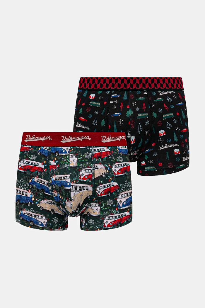 Bokserki bawełniane męskie w samochody (2-pack) dzianina multicolor RW25-BIMA51