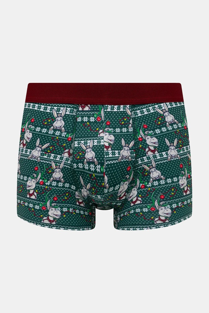 Bokserki bawełniane męskie z elastanem świąteczne Shrek (2-pack) RW25-BIMA52 multicolor RW25