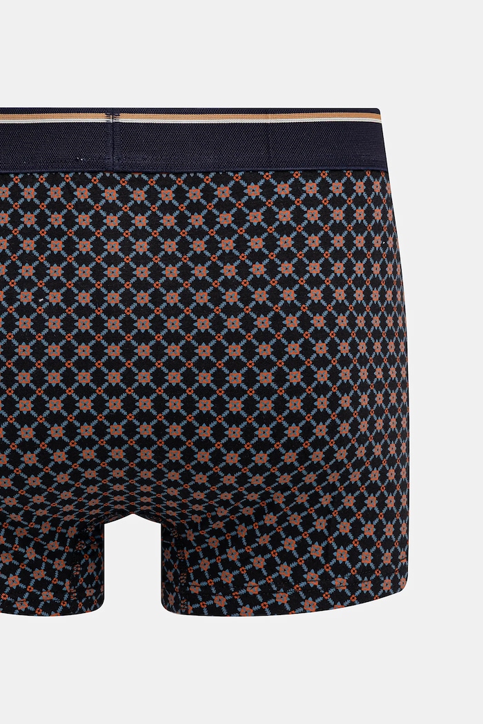 Bavlněné boxerky pánské s elastanem a vzorem (2-pack) RW25-BIMB00 vícebarevná