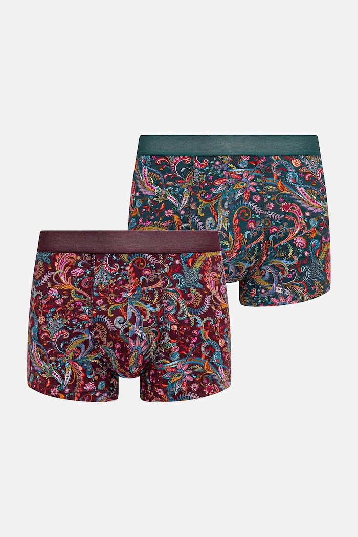 Bavlněné boxerky pánské s elastanem a vzorem (2-pack) 2-pack vícebarevná RW25-BIMB01