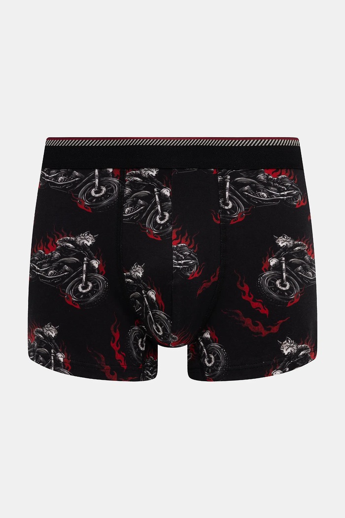 Oblečení Bavlněné boxerky pánské s elastanem a vzorem (2-pack) RW25-BIMB03 vícebarevná