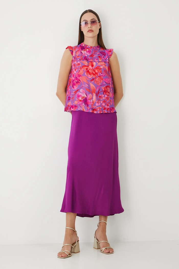 Bluzka damska z wiskozy wzorzysta RW25-BKD203 multicolor RW25
