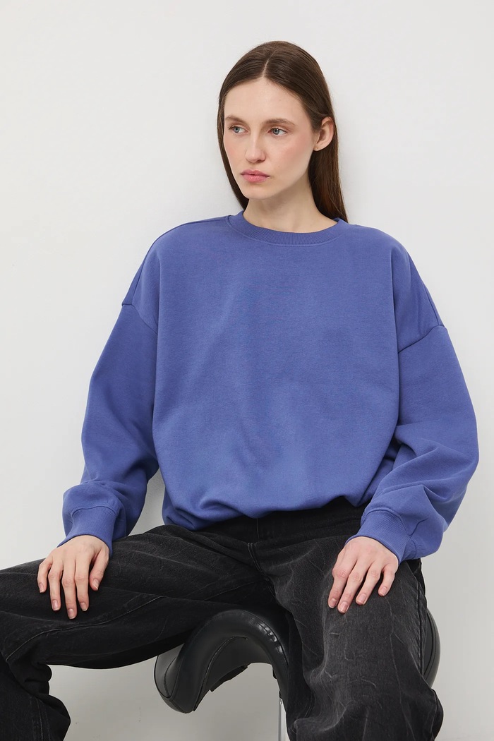 Bluza damska gładka pozostałe niebieski RW25-BLDB05