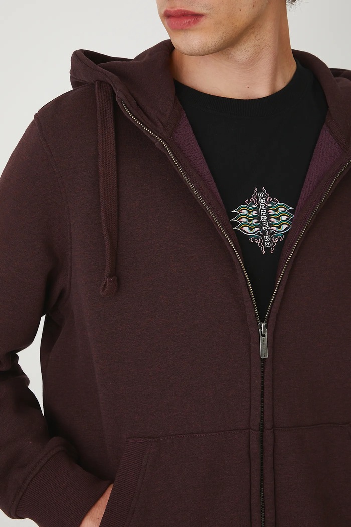 Bluza męska z kapturem melanżowa RW25-BLM010 bordowy
